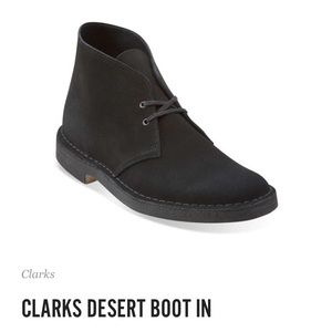 Mens Clarks - Black Suede